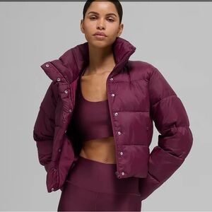 ALO Gold Rush puffer burgundy